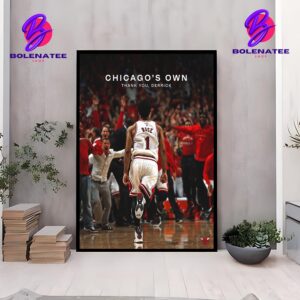 Chicago Bulls Chicago’s Own Thank You Derrick Rose Great Retirement Home Decor Poster Canvas