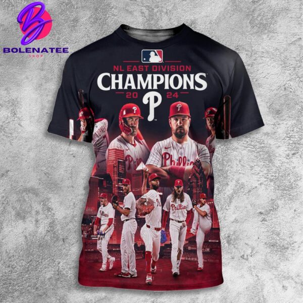 Congrats To Philadelphia Phillies Is The NL East Division Champions MLB 2024 All Over Print Shirt