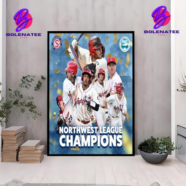 Spokane Indians Are The MiLB 2024 Northwest League Champions Wall Decor Poster Canvas