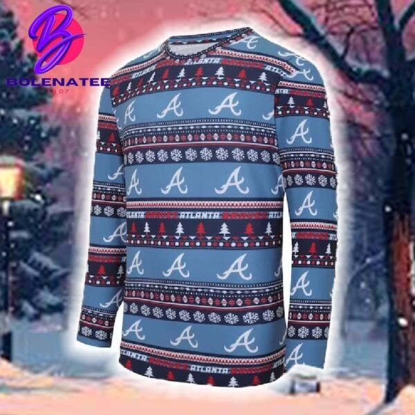 Atlanta Braves Concepts Sport Navy For Men And Women Christmas Ugly Sweater