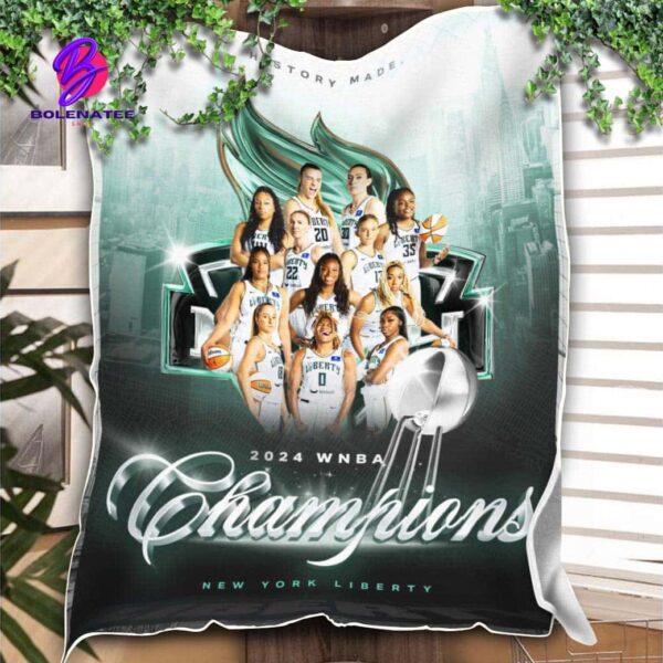 Congrats To New York Liberty With 2024 WNBA Champions History Made Fleece Blanket