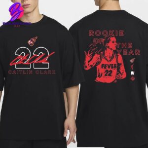 Indiana Fever Caitlin Clark Black 2024 WNBA Rookie Of The Year Merch Limited Two Sides Unisex T-Shirt