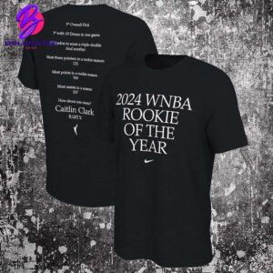 Indiana Fever Caitlin Clark Nike Black 2024 WNBA Rookie Of The Year Unisex T-Shirt