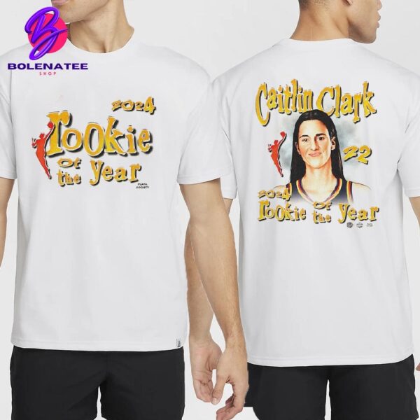 Indiana Fever Caitlin Clark Playa Society 2024 WNBA Rookie Of The Year Two Sides Unisex T-Shirt