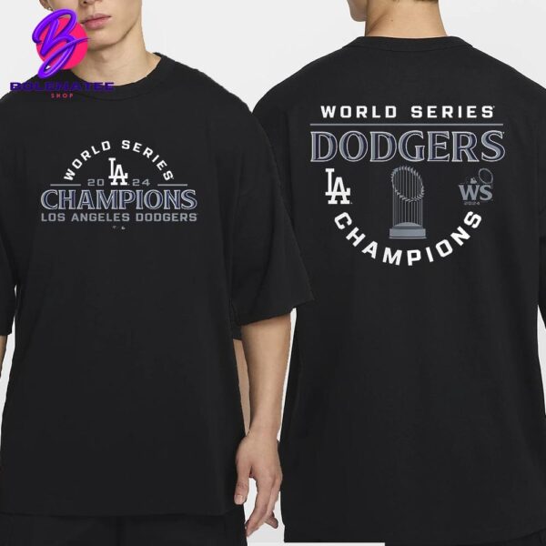 Los Angeles Dodgers 2024 World Series Champions Logos Two Sides Classic T-Shirt