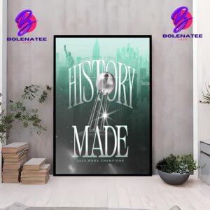 New York Liberty 2024 WNBA Champions History Made Light It Up Home Decor Poster Canvas