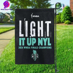 New York Liberty 2024 WNBA Finals Champions Jumpball Hometown Garden House Two Sides Flag