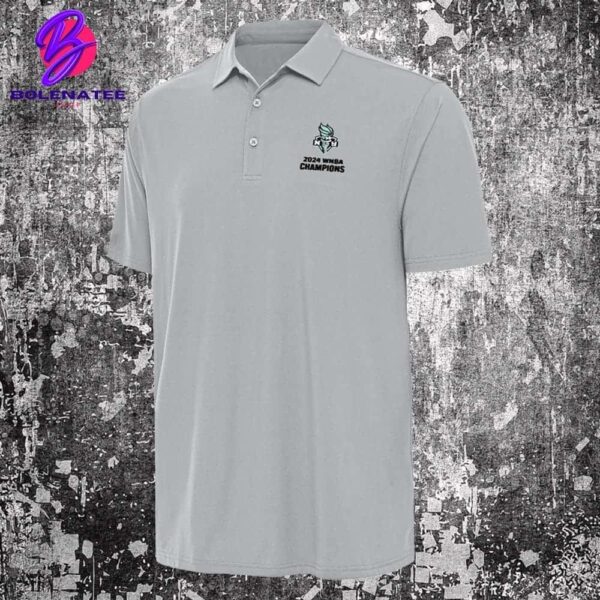 New York Liberty Antigua Gray 2024 WNBA Finals Champions Era Polo Shirt