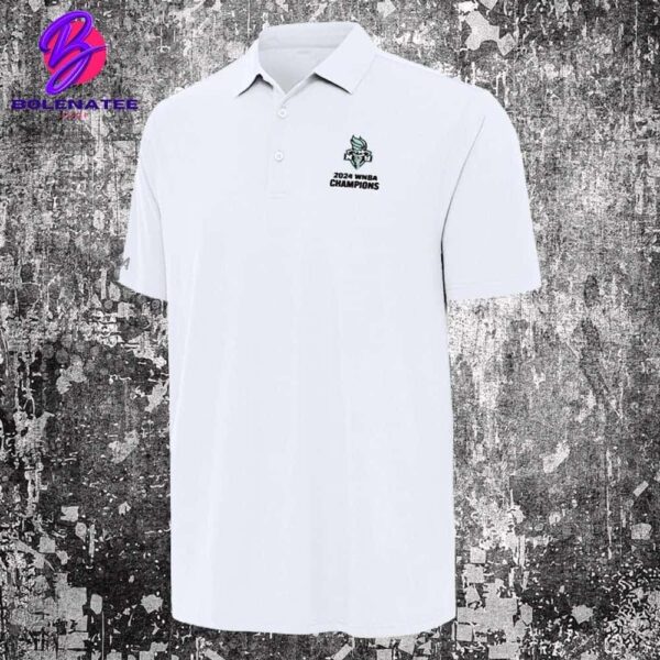 New York Liberty Antigua White 2024 WNBA Finals Champions Era Polo Shirt