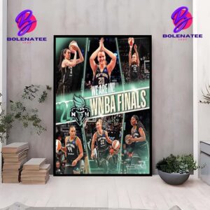 New York Liberty Authentic 2024 WNBA Finals We’re In Collage Home Decor Poster Canvas