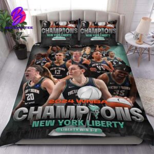 New York Liberty Is The 2024 WNBA Champions After Win Lynx 3-2 In The Finals Bedding Set