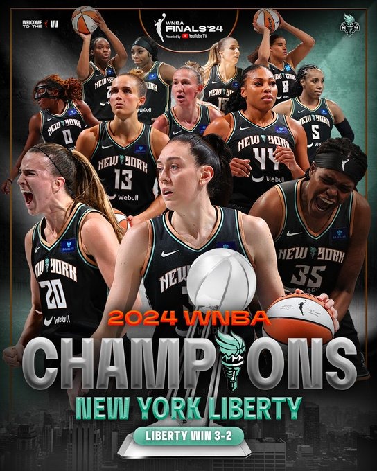 New York Liberty Is The 2024 WNBA Champions After Win Lynx 3 2 In The Finals