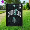 New York Liberty 2024 WNBA Finals Champions Jumpball Hometown Garden House Two Sides Flag