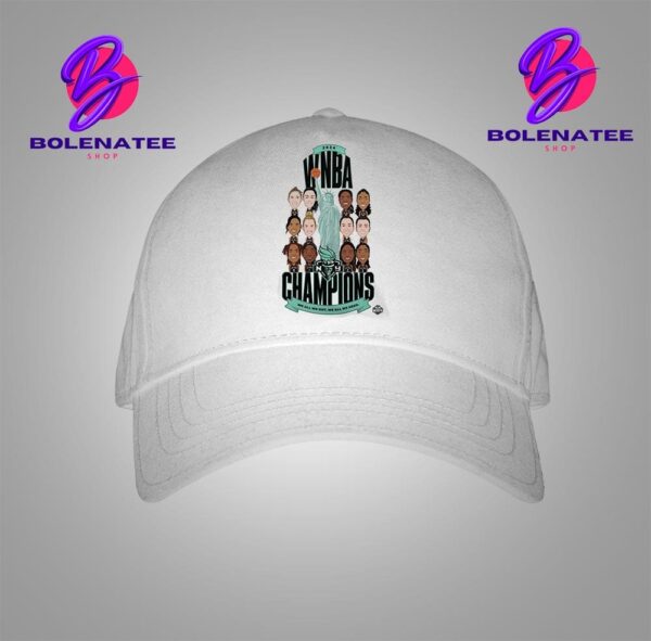 New York Liberty Stadium Essentials 2024 WNBA Finals Champions Teammates Roster Snapback Classic Hat Cap