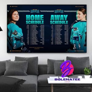 New York Sirens Announce Our Official PWHL 2024-25 Season Schedule Home Decor Poster Canvas