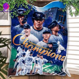 New York Yankees Are Going To The World Series With American League Champions MLB 2024 Fleece Blanket