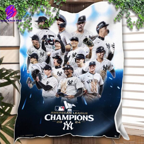 New York Yankees Is The 2024 American League Champions Advanced To World Series MLB 2024 Fleece Blanket