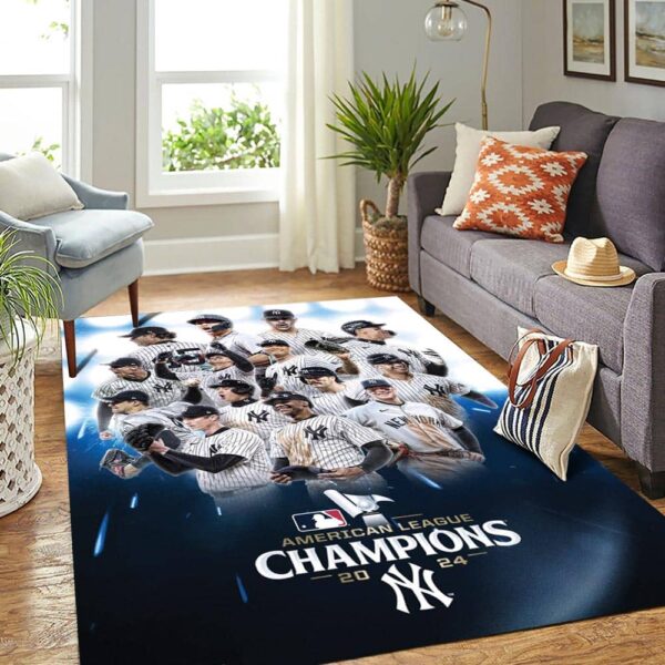 New York Yankees Is The 2024 American League Champions Advanced To World Series MLB 2024 Room Decor Rug Carpet