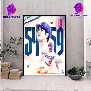 Shohei Ohtani Los Angeles Dodgers Incredible Season With 54 Home Runs And 59 Stolen Bases Wall Decor Poster Canvas