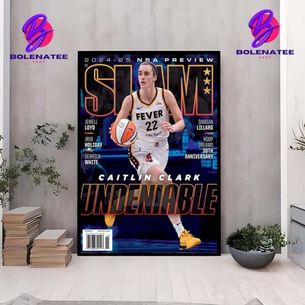 Slam 253 Cover With Indiana Fever Caitlin Clark Undeniable Home Decor Poster Canvas