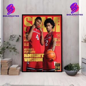 Slam 253 Gold Metal Cover With Rutgers Scarlet Knights Ace Bailey And Dyland Harper Knight Vision Home Decor Poster Canvas