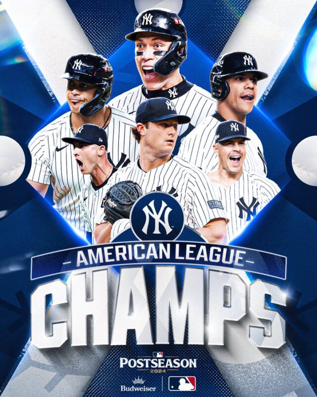 The New York Yankees Are The American League Champions And Advance To The World Series