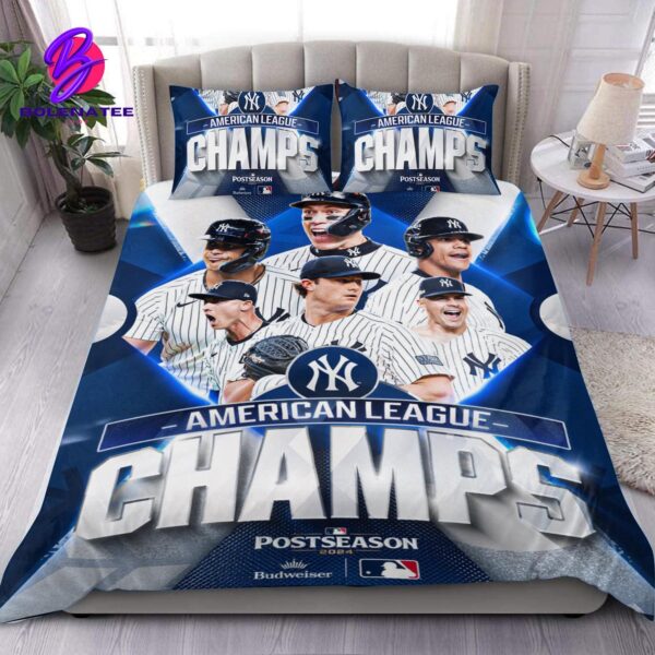 The New York Yankees Are The American League Champions And Advance To The World Series Bedding Set