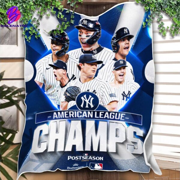 The New York Yankees Are The American League Champions And Advance To The World Series Fleece Blanket