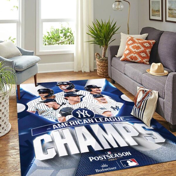 The New York Yankees Are The American League Champions And Advance To The World Series Room Decor Rug Carpet