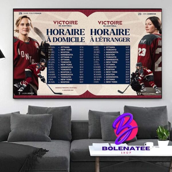 Victoire De Montreal Announce Our Official PWHL 2024-25 Season Schedule Home Decor Poster Canvas