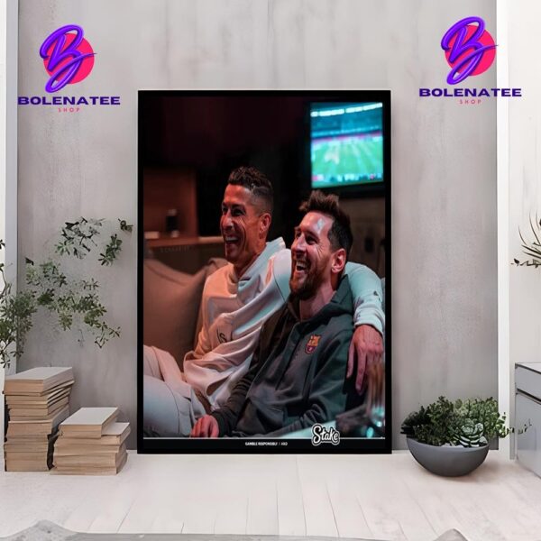 Cristiano Ronaldo Will Break Internet With Video Lionel Messi On His Youtube Channel Wall Decor Poster Canvas