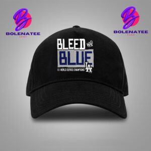 Los Angeles Dodgers 2024 World Series Champions Bleed Blue Snapback Classic Hat Cap