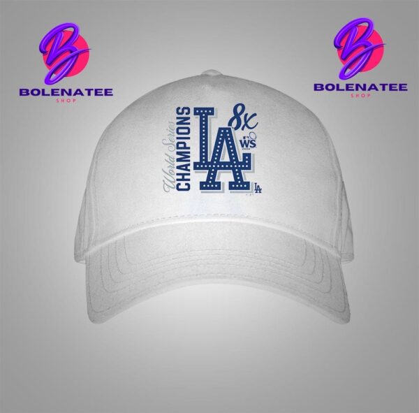 Los Angeles Dodgers 8-Time World Series Champions Merch Limited Snapback Classic Hat Cap