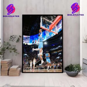 Norman Powell Alley Oop Dunk From James Harden Pass In Match Clipper Versus Utah Jazz NBA Season 2024-2025 Wall Decor Poster Canvas