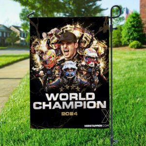 Red Bull Racing Max Verstappen Formula 1 2024 World Champion Two Sides Garden House Flag