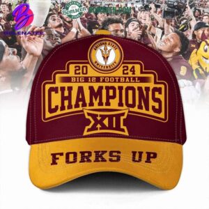 Arizona State Sun Devils Big 12 Champions 2024 Forks Up Snapback Classic Hat Cap