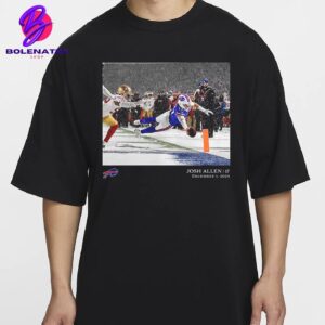 Buffalo Bills Josh Allen Black NFL Flash Features Week 13 Merchandise Limited Classic T-Shirt