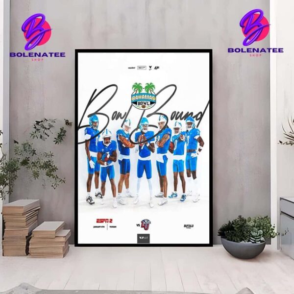 Buffalo Bulls Will Face Liberty Flames At Bahamas Bowl On January 4th 2025 Wall Decor Poster Canvas