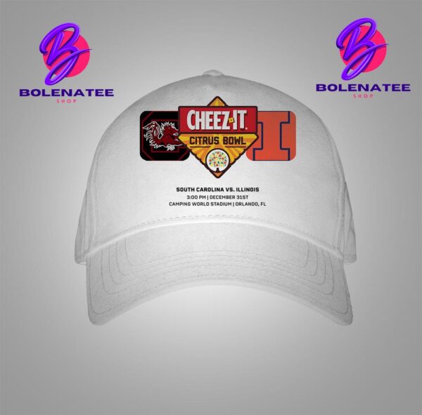 Cheez-It Citrus Bowl Matchup South Carolina Gamecocks Versus Illinois Fighting Ilini On December 31st 2024 Snapback Classic Hat Cap