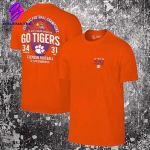 Clemson Tigers 2024 ACC Football Conference Champions Score Two Sides Classic T-Shirt