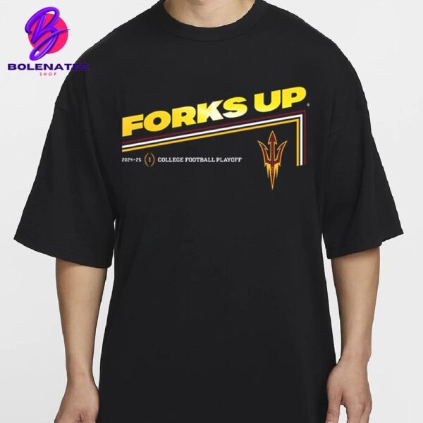 College Football Playoff 2025 Arizona State Sun Devils Forks Up Merch Limited Classic T-Shirt