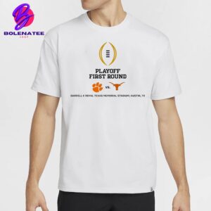 College Football Playoff First Round Matchup Clemson Tigers Versus Texas Longhorns On December 21st 2024 Classic T-Shirt