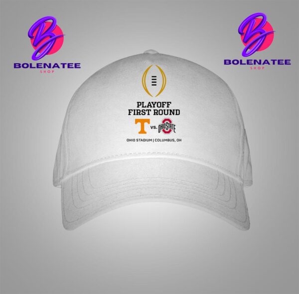 College Football Playoff First Round Matchup Tennessee Volunteers Versus Ohio State Buckeyes On December 21st 2024 Snapback Classic Hat Cap