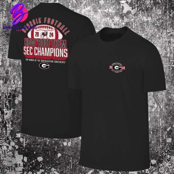 Georgia Bulldogs 2024 SEC Football Conference Champions How ‘Bout Them Black Tee Two Sides Classic T-Shirt