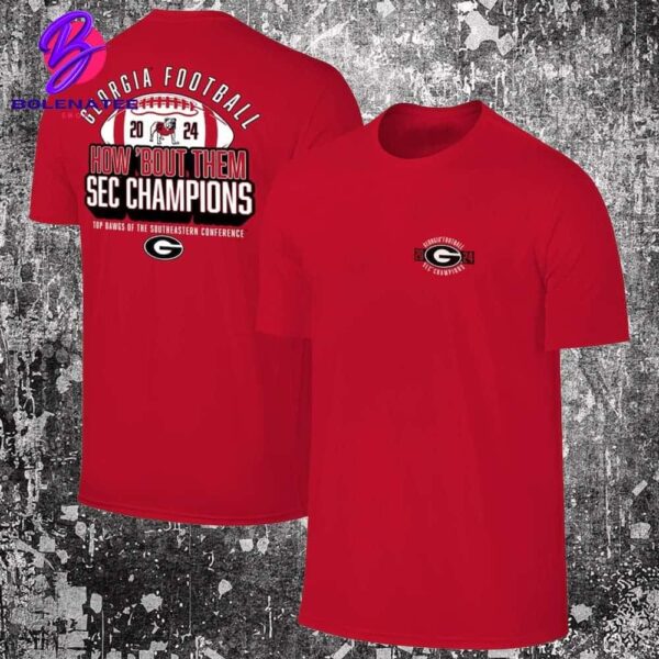 Georgia Bulldogs 2024 SEC Football Conference Champions How ‘Bout Them Red Tee Two Sides Classic T-Shirt