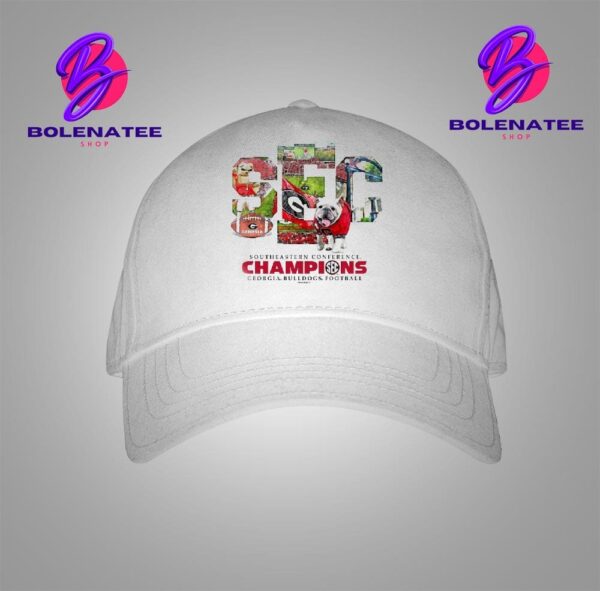 Georgia Bulldogs 2024 SEC Football Conference Champions White Snapback Classic Hat Cap