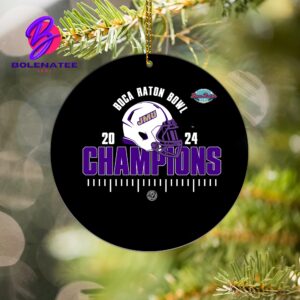 James Madison Dukes Is The 2024 Boca Raton Bowl Champions NCAA Football Ornament