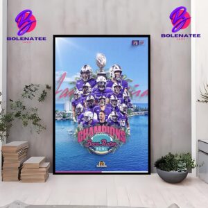 James Madison Dukes With 2024 Boca Raton Bowl Champs NCAA Football Division I Wall Decor Poster Canvas