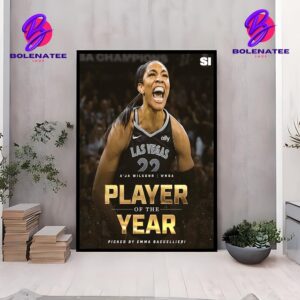 Las Vegas Aces Aja Wilson Is Sport Illustrated WNBA Player Of The Year Wall Decor Poster Canvas