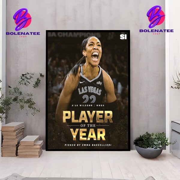 Las Vegas Aces Aja Wilson Is Sport Illustrated WNBA Player Of The Year Wall Decor Poster Canvas